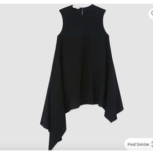 LAFAYETTE 148 New York  Asymmetric Blouse in Black Size XS